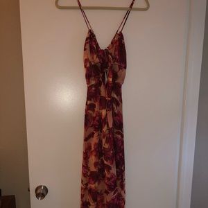 Tie front maxi dress